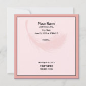 ベビースシャワーお祝いチクルトピンク招待状 招待状 (裏面)