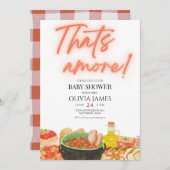 ベビースシャワーのミニマル 招待状 (正面/裏面)