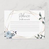 ベビースシャワーアドバイスカードダスティーブルーフローラ アドバイスカード (正面)