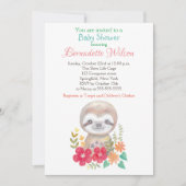 ベビースシャワー招待状かわいいスロスベビースシャワー 招待状 (正面)