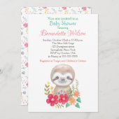 ベビースシャワー招待状かわいいスロスベビースシャワー 招待状 (正面/裏面)