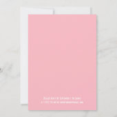 ベビースシャワー招待状ピンクグリーンプレイドガラトル 招待状 (裏面)