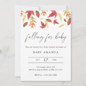 ベビースシャワー用の水彩落ち 招待状 (正面)