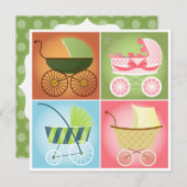 ベビースタイリッシュシャワー 招待状 (正面/裏面)