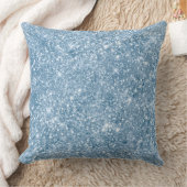 ベビースタイリッシュブルーきらめくグリッターグラムパターン クッション (ブランケット)