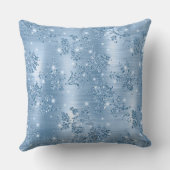 ベビースタイリッシュブルーグリッターとフォイルフローラ クッション (裏面)