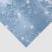 ベビースタイリッシュブルーグリッターとフォイルフローラ 薄葉紙 (詳細)