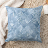 ベビースタイリッシュブルーグリッターとホイルダイヤモンドタイル クッション (ブランケット)