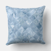 ベビースタイリッシュブルーグリッターとホイルダイヤモンドタイル クッション (裏面)