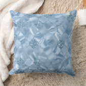 ベビースタイリッシュブルーグリッター及びフォイルクローバー クッション (ブランケット)