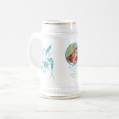 ベビースタインとベビー写真の重要な誕生統計 ビールジョッキ (正面左)