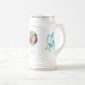 ベビースタインとベビー写真の重要な誕生統計 ビールジョッキ (正面右)