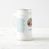 ベビースタインベビー写真誕生統計と詩 ビールジョッキ (正面左)