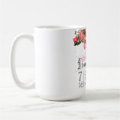 ベビースタッツフォトピンク&ピーチフラワーデザイン コーヒーマグカップ (左)