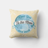 ベビースタットムーンアローパターンにあなたを愛する クッション (正面)