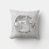 ベビースタットムーンアローパターンにあなたを愛する クッション (正面)