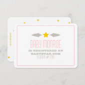 ベビースターレジストリカード-ベビーシャワー 招待状 (正面/裏面)