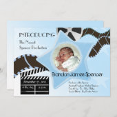 ベビースター生まれズブルー 案内状 (正面/裏面)