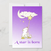 ベビースター生まれ! マグネット招待状 (正面)