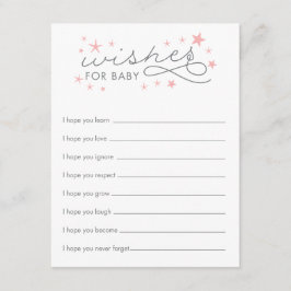 ベビースター赤ちゃんシャワーゲームカードのご希望 アドバイスカード