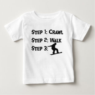 ベビーステップスノーボードTシャツ ベビーTシャツ