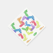 ベビーステップ、ベビー足、色のベビー機器シンボル スタンダードカクテルナプキン (角)