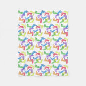 ベビーステップ、ベビー足、色のベビー機器シンボル フリースブランケット (正面)