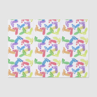 ベビーステップ、ベビー足、色のベビー機器シンボル 薄葉紙