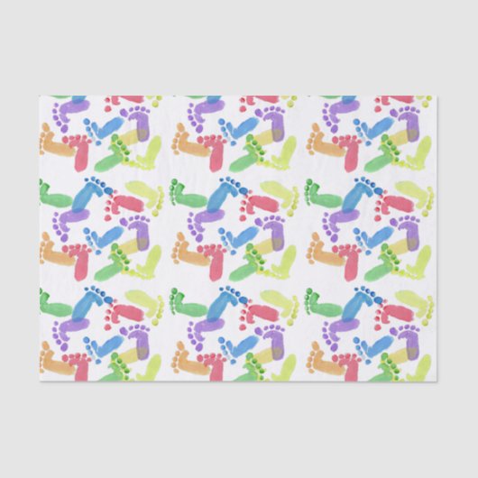 ベビーステップ、ベビー足、色のベビー機器シンボル 薄葉紙 (正面)