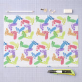 ベビーステップ、ベビー足、色のベビー機器シンボル 薄葉紙 (クラフト)