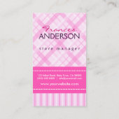 ベビーストアベビーショップブティックピンクベビーカー 名刺 (裏面)
