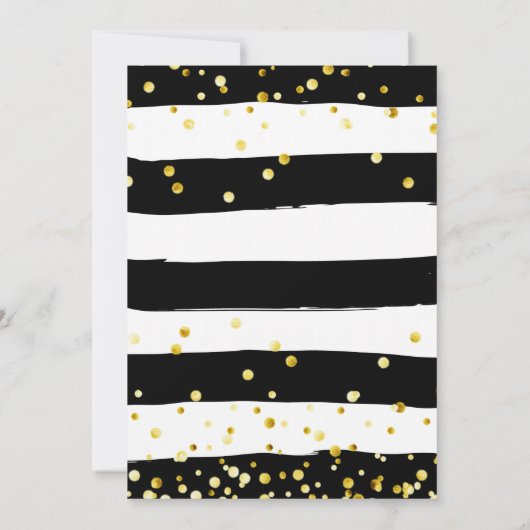 ベビーストライプのシャワーモダン水彩招待状 招待状 (裏面)