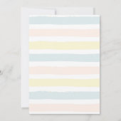 ベビーストライプハローベビーシャワー招待状 招待状 (裏面)