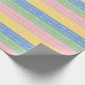 ベビーストライプパステルワーズギフトラップ ラッピングペーパー (角)