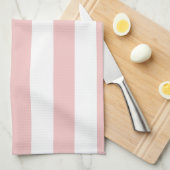 ベビーストライプピンクストライプの; キッチンタオル (四つ折り)