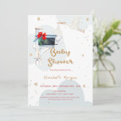 ベビーストーク出産 クラウズ メールボックス ベビーシャワー 招待状 (スタンド正面)