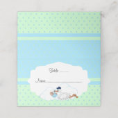 ベビーストーク男の赤ちゃんベビーシャワー プレイスカード (外部開封)