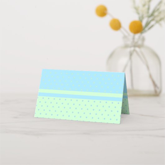 ベビーストーク男の赤ちゃんベビーシャワー プレイスカード (裏面)