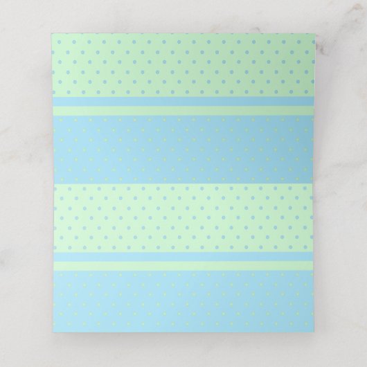 ベビーストーク男の赤ちゃんベビーシャワー プレイスカード (内部開封)