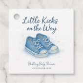 ベビースニーカー男の子の赤ちゃんシャワー フェイバータグ (正面)