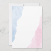 ベビースニーカー男の子または女の子ピンクの青のジェンダーのリビール 招待状 (裏面)