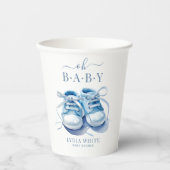 ベビースニーカー赤ちゃんシャワー、男の子シャワー 紙コップ (正面)