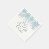 ベビースノーフレークナプキンズ外は寒い スタンダードカクテルナプキン (角)