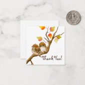 ベビースパロー鳥サンキューノートカード ノートカード (正面/裏面インサイチュ)