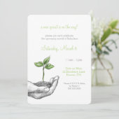 ベビースプラウットシャワー招待状 招待状 (スタンド正面)