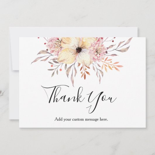 ベビースプリンクフローラベビーシャワーサンキューカード サンキューカード (正面)