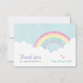 ベビースプリンクラーズパステルレインボー 出欠カード (正面)