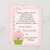 ベビースプリンクルインピンクス招待状 招待状 (正面/裏面)