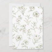 ベビースプリンクルフローラヴィンテージChinoiserie 招待状 (裏面)