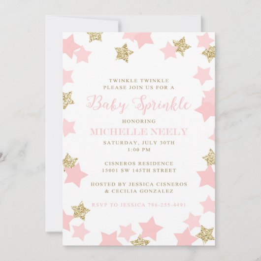 ベビースプリンクル招待状フォージェシカ 招待状 (正面)